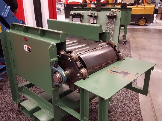 Transcon patented continuous radius conveyor belt on a machine frame